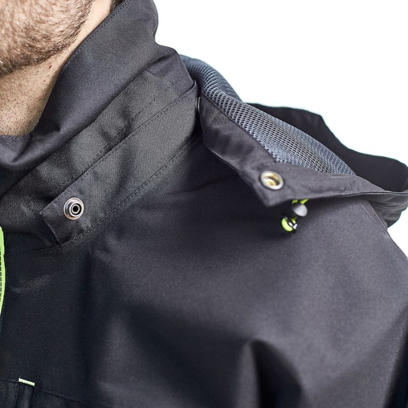 Blakader Waterproof Jacket Black Yellow Workwear